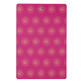 Fuchsia | Golden Zinnia Flower Medallions ミニクリップボード (裏面)