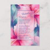 fuchsia hawaiian tropical floral hibiscus wedding エンクロージャーカード (正面)