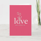 Fuchsia Love Tulip Art Card カード (正面)
