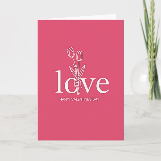 Fuchsia Love Tulip Art Card カード (正面)