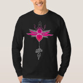 Fuchsia ombre Lotus and unalume Tシャツ (正面)