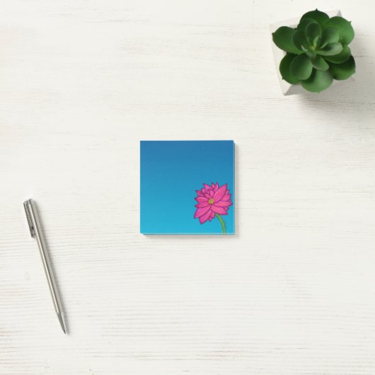 Fuchsia Pink Flower Square Notes ポストイット (オフィス)