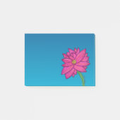 Fuchsia Pink Flower Wide Post-It Notes ポストイット (正面)