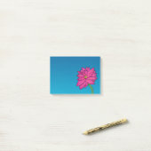 Fuchsia Pink Flower Wide Post-It Notes ポストイット (デスク上)