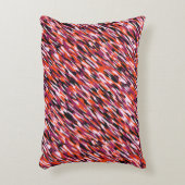 Fuchsia pink, orange, black and white camo  アクセントクッション (正面(垂直))