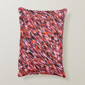 Fuchsia pink, orange, black and white camo  アクセントクッション (裏面(縦))