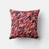 Fuchsia pink, orange, black and white camo  クッション (裏面)