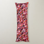 Fuchsia pink, orange, black and white camo  ボディピロー (裏面 (縦))