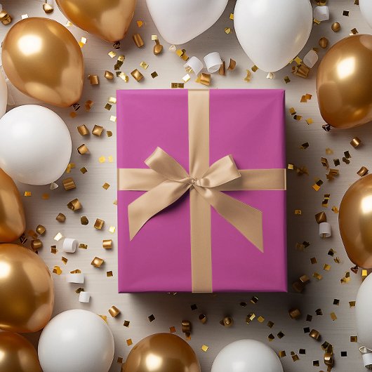 Fuchsia Pink Wrapping Paper Roll ラッピングペーパー