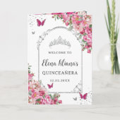 Fuchsia Quinceanera Padrinos Church Events Program プログラム (正面)