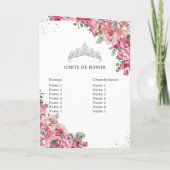 Fuchsia Quinceanera Padrinos Church Events Program プログラム (裏面)