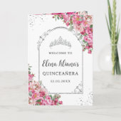 Fuchsia Quinceanera Padrinos Church Events Program プログラム (正面)