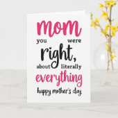 Fuchsia Script Mothers Day Card カード (黄色い花)