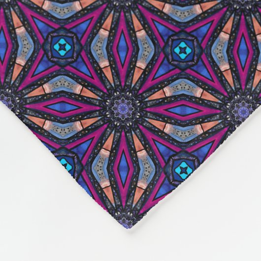 Fuchsia Stargazer フリースブランケット (角)