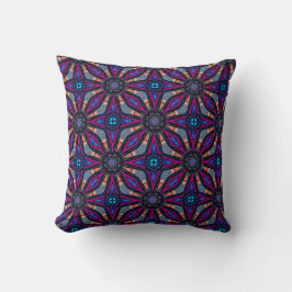 Fuchsia Stargazer Throw Pillow クッション
