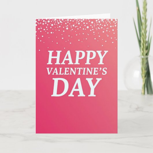 Fuchsia Valentine Glitter Texture Card カード (正面)