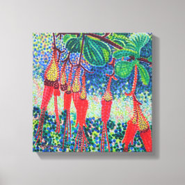 Fuchsiaflower Gooseberryストレッチされたキャンバス印刷 キャンバスプリント