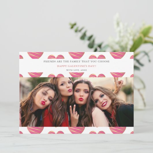 Fucshia Heart Best Friends Photo Happy Galentine's (スタンド正面)