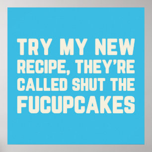 Fucupcakesのおもしろいな引用文を締めて下さい ポスター