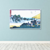 Fudesute山の日本語Ukiyo-e キャンバスプリント (インサイチュ (ウッドフロア))