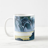 Fudesute山の日本語Ukiyo-e コーヒーマグカップ (左)