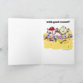 Fudsyは直面します、挨拶状"遅れて" カード (内部)