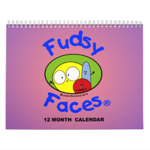 "Fudsy"は- 12か月のカレンダーに直面します カレンダー