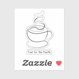 Fuel for the Hustle - Coffee Motivationステッカー シール