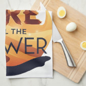 Fuel the Fire Feel the Power Motivational Tee キッチンタオル (四つ折り)