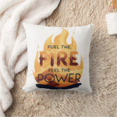 Fuel the Fire Feel the Power Motivational Tee クッション (ブランケット)