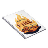 Fuel the Fire Feel the Power Motivational Tee ノートブック (右側)