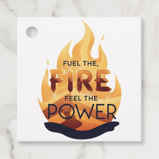 Fuel the Fire Feel the Power Motivational Tee フェイバータグ (正面)