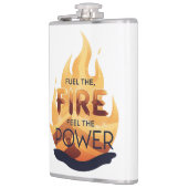 Fuel the Fire Feel the Power Motivational Tee フラスク (左)