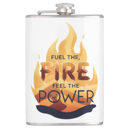 Fuel the Fire Feel the Power Motivational Tee フラスク