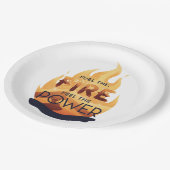 Fuel the Fire Feel the Power Motivational Tee ペーパープレート (アングル)