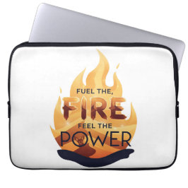 Fuel the Fire Feel the Power Motivational Tee ラップトップスリーブ