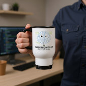 Fuel Your Brain Coding Addict Developer トラベルマグ