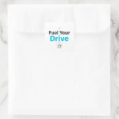 Fuel Your Drive Motivational  - Daily Inspiration  スクエアシール (バッグ)