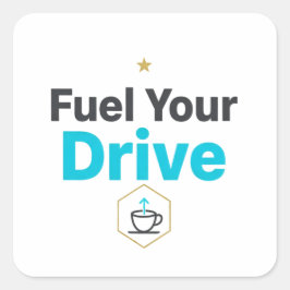 Fuel Your Drive Motivational  - Daily Inspiration  スクエアシール