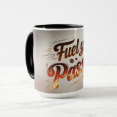 Fuel Your Passion Coffee Cup - はっきりした Flameインスパイア- マグカップ (正面左)