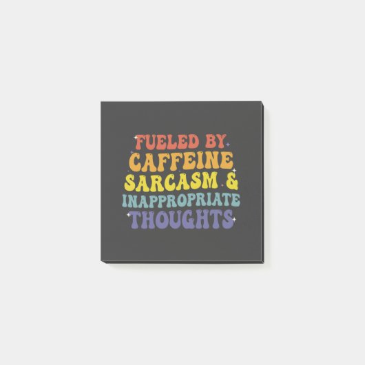 Fueled Bu Caffeine Iimmおよび不適切考え ポストイット (正面)