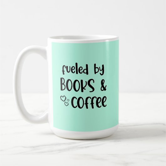 Fueled by Books コーヒーマグカップ (左)