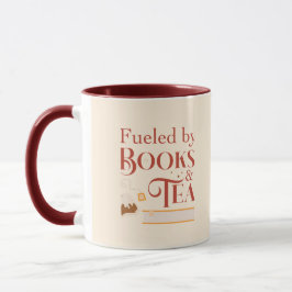 Fueled by books and Tea マグカップ
