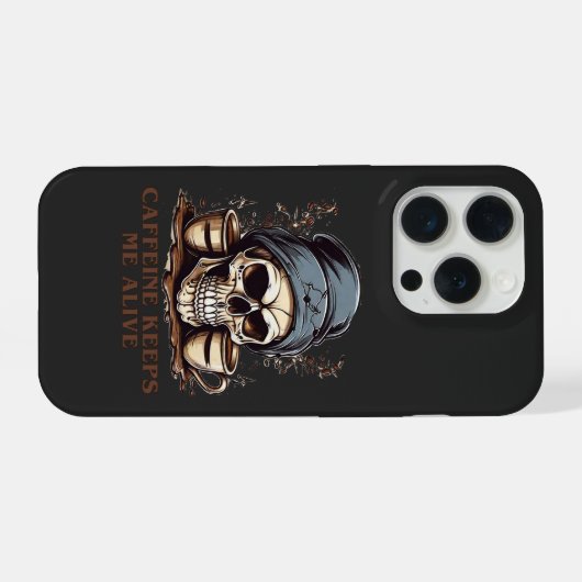 Fueled by Caffeine-Caffeine Keeps Me Alive iPhoneケース (裏面横)