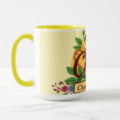 Fueled By Chai & Tawakkul | Floral Islamic Teapot  マグカップ (左)