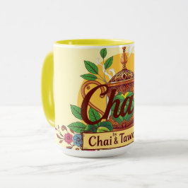 Fueled By Chai & Tawakkul | Floral Islamic Teapot  マグカップ