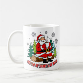 Fueled by Christmas Brew Santa Art  コーヒーマグカップ