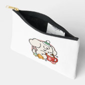 Fueled by Cocoa and Puppy Dreams – Cute Winter Dog アクセサリーポーチ (見開き)