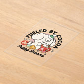 Fueled by Cocoa and Puppy Dreams – Cute Winter Dog アクリル招待状 (レイダウン)