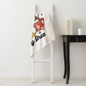 Fueled by Cocoa and Puppy Dreams – Cute Winter Dog シェルパブランケット (インサイチュ)